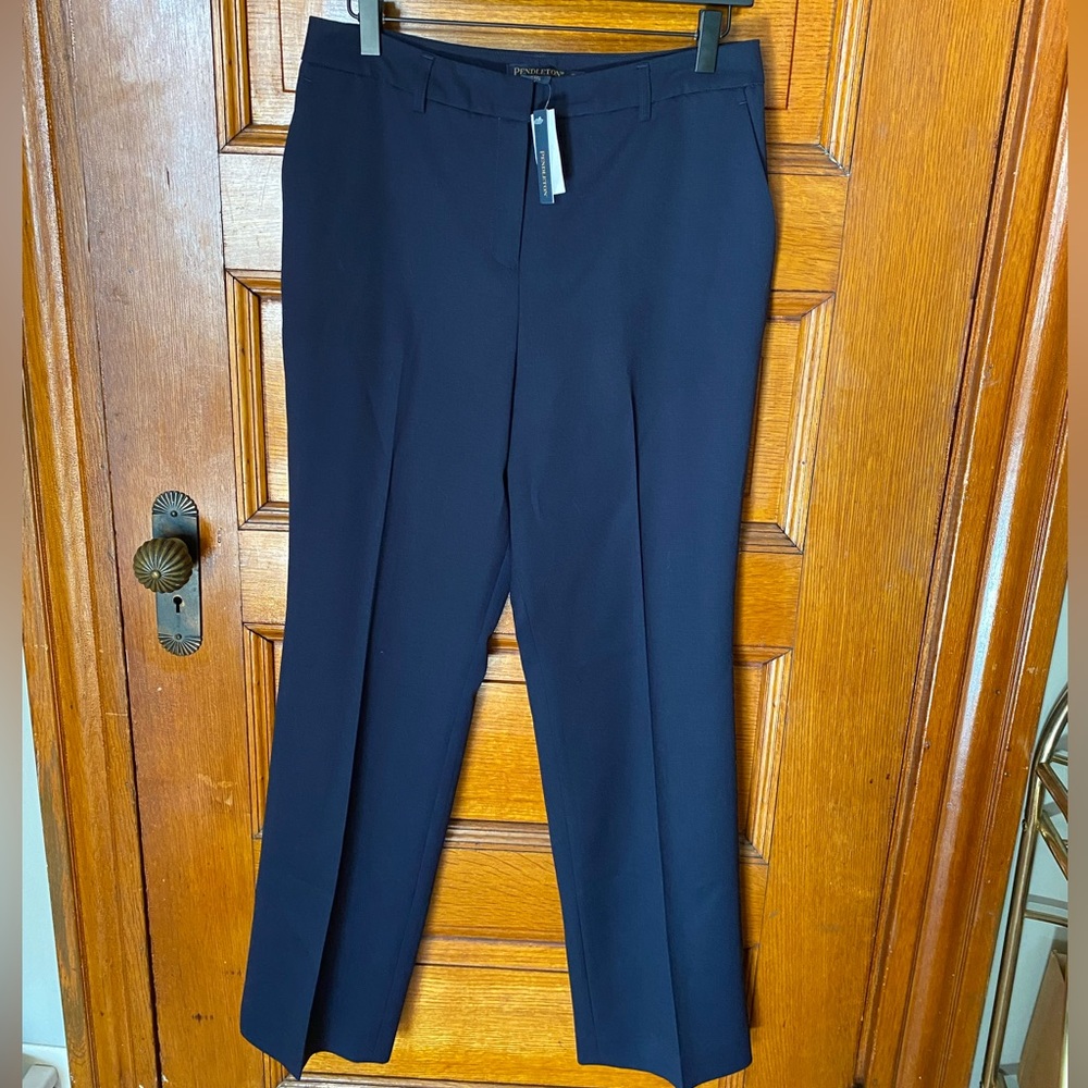 Pendleton navy blue slacks/trousers 100% virgin wool size 10 p